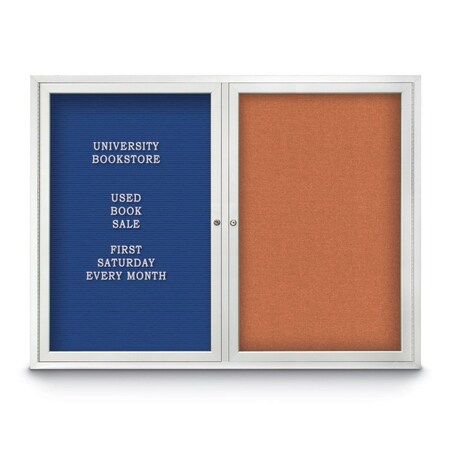 United Visual Products Corkboard, 48"x36", Cinnabar/Bronze UV404PLUS-BRONZE-CINNABA